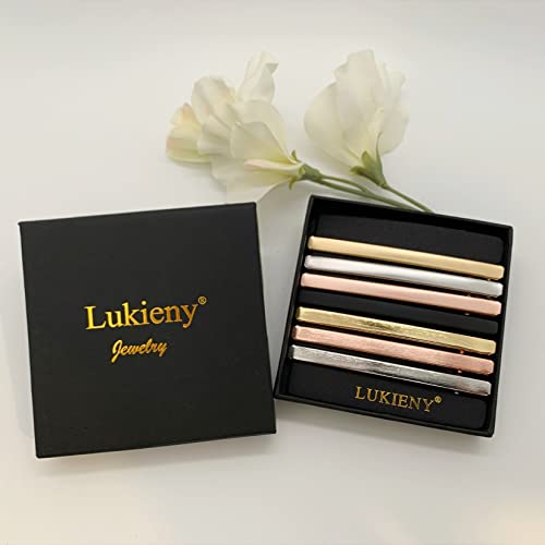 Lukieny Hair Clips, Pack Of 7 Pcs 3.15" Metal Solid Color Alligator Hair Clips,Matte Brushed Metal Long And Skinny Hair Clips For Styling, Hair Barrettes For Women And Girls (3.15 Inches) #TOP5
