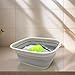 SAMMART 7.7L (2 Gallon) Collapsible Tub - Foldable Dish Tub - Portable Washing Basin - Space Saving Plastic Washtub (Grey, S)