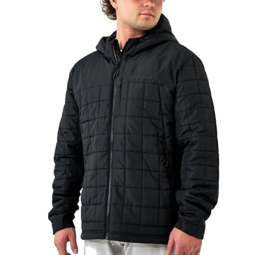 Image of BURLEBO Men's Puffer Jacket - Lightweight Quilted Winter Coat with Zipper Pockets