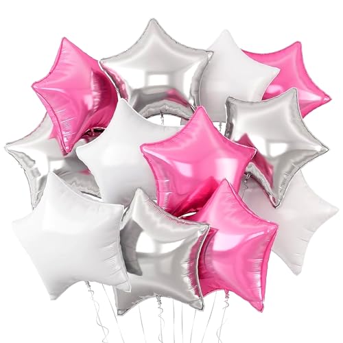 Image of Party Propz 18 Inch Star Shape Foil Balloon- 8Pcs| Girl Birthday Decoratio /Baby Shower | Bday Decoration /Star Shape Balloons for Decorations /Birthday Balloons for Decoration