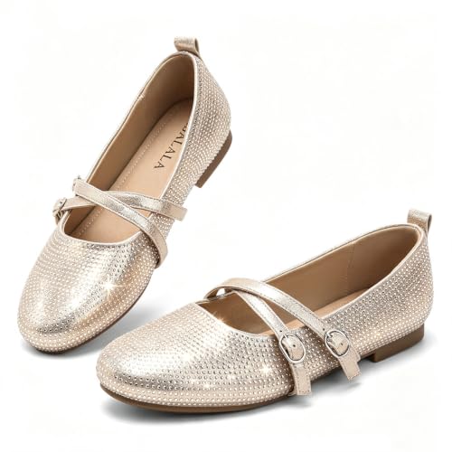 Women's Mary Jane Flats Rhinestone Shoes Ballet Flats For Women by ISALALA - Used condition - Image 2