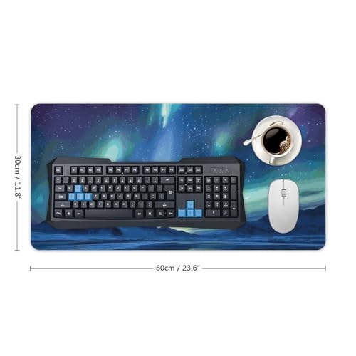 Mouse Pad RLDOBOFE blanco grande antideslizante 24x12 in miniatura 2