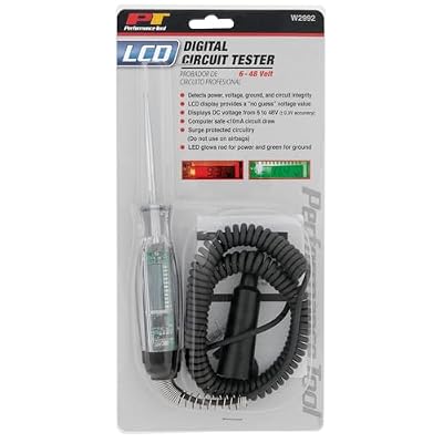 Performance Tool W2992 Computer Safe LCD Digital Circuit Tester 3 to 48 Volt