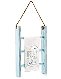 DOCMON 3-Tier Towel Rack, Wood Bathroom Decor Wall-Hanging Towel Storage Ladder with Rope for Farmho