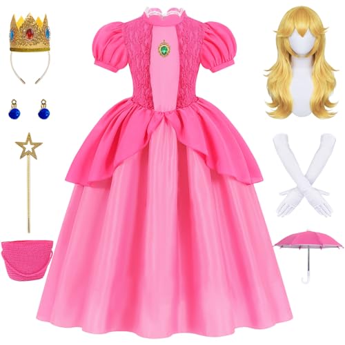 Disfraz rosa princesa para niñas con accesorios miniatura 1