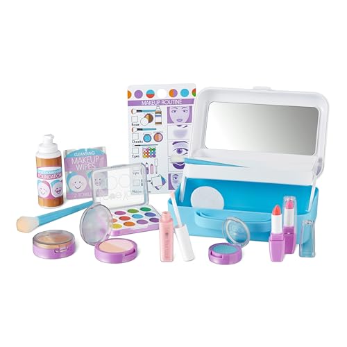 Image of Melissa & Doug Love Your Look Pretend Makeup Kit Play Set - 16 Pieces for Mess-Free Pretend Play (Does NOT Contain Real Cosmetics)