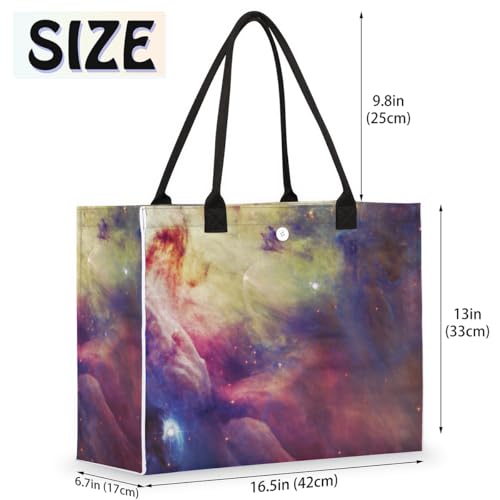 Galaxy Nebulae Tote Bag for Women Large Beach Bag Reusable Tote Bags for Work Travel Beach Shopping2