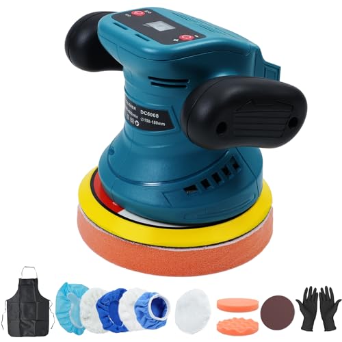 Rmmba ポリッシャー ミニ電動ポリッシャー 車【小型軽量】コードレス 3段階変速 150mm 研磨機 軽量 車磨き鏡面磨き 傷消し 艶出し ワックス作業 家庭用 マキタ 14.4Vバッテリー対応可能 【本体のみ・バッテリーと充電器別売】