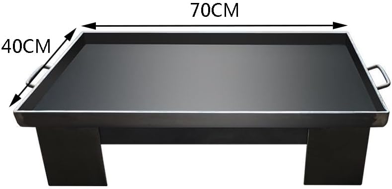 SanGin Teppanyaki Plate, Commercial Teppanyaki, Barbecue Grill Pan, One-Piece, Sturdy and Durable, Heated Evenly, with Oil Outlet, Easy to Clean,70CM