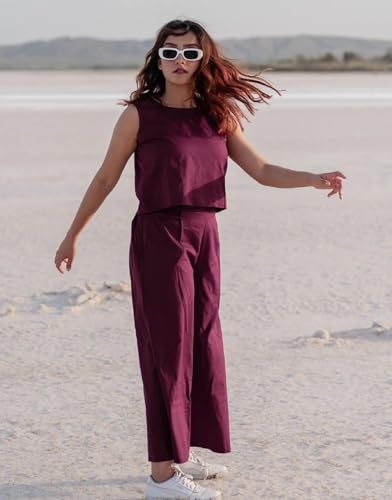 Image of FABNEX Stylish Sleeve Less Co Ord Set for Women | Co Ord Set for Women (K-131-134)