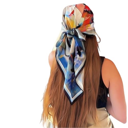 Zorti Silk Scarf for Women, Lightweight Bandana, Hair, Neck, and Head Scarf, 35.4x35.4 in.2
