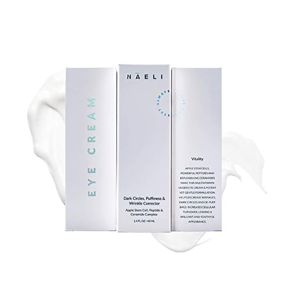Eye-Cream-for-Dark-Circles-Puffiness-Wrinkles-with-Anti-Aging-Apple-Stem-Cell-Peptide-Complex-Reduces-Fine-Lines-Diminishes-Bags-Restores-Under-Eye-14-oz NAELI Eye Cream for Dark Circles, Puffiness & Wrinkles with Anti Aging Apple Stem Cell & Peptide Complex - Reduces Fine Lines, Diminishes Bags & Restores Under Eye, 1.4 oz