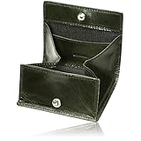 [LEZOPHIS] 小銭入れ メンズ 【雑誌 FINEBOYS 掲載商品】 本革 コインケース ボックス型 小さい 財布 (ダークグリーン)