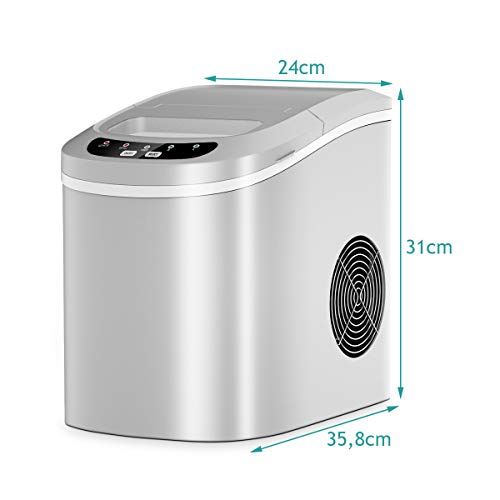 DREAMADE Eiswürfel Maschine, Eiswürfelbereiter Ice Maker, 2 Eiswürfel-Größen wählbar, 6-13 Minuten Produktzeit… – Bild 7