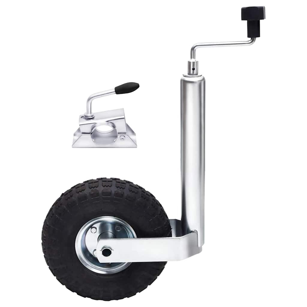 Generisch Stützrad für Anhänger mit Klemme 48 mm Verzinkter Stahl 5.2kg