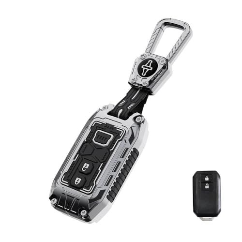 Image of Keyzone Iron Core Key Cover Compatible for Suzuki Victoris,Swift,DZire,Baleno,Ertiga,Grand Vitara, Brezza,Fronx,Jimny XL6, Ignis, Toyota Glanza, Urban Cruiser Hyryder, Rumion 2B smart (Gunmetal)