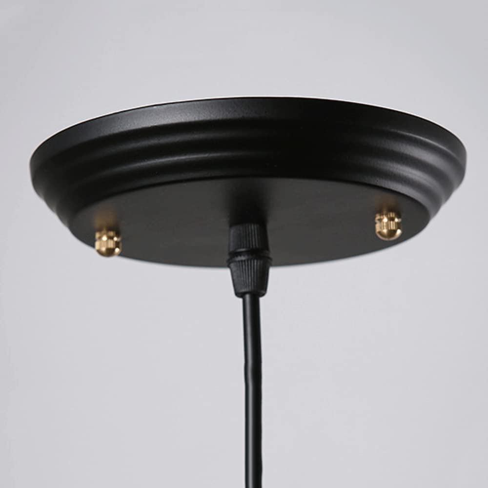 Lampy wiszące do wnętrz zewnętrznych, Lampa wisząca sufitowa, lampy wiszące w stylu japońskim, kute żelazo, szkło, regulowana wysokość, trzonek E27, oświetlenie zewnętrzne