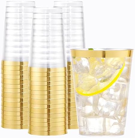 WDF 100 PACK Gold Plastic...