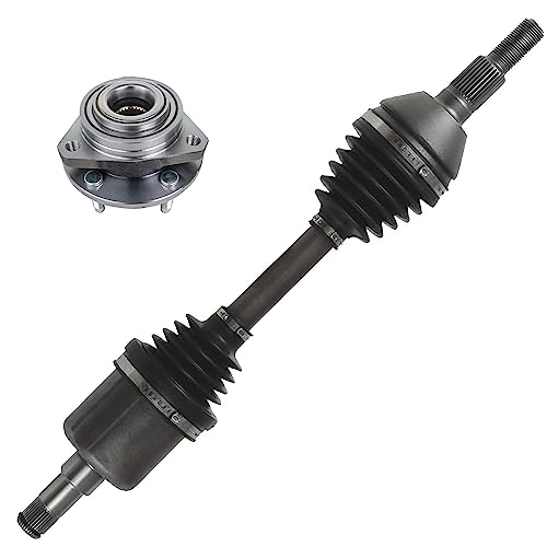 Image of Detroit Axle - Front Right CV Axle Shaft + Wheel Hub & Bearing Replacement | for 2007 Pontiac G6 Non-ABS 4 Spd Automatic- 2pc Set