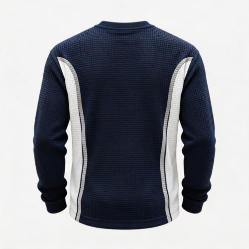 Rugby Shirts for Men Casual Long Sleeve Waffle Knit Game Day Sweatshirt - image 3