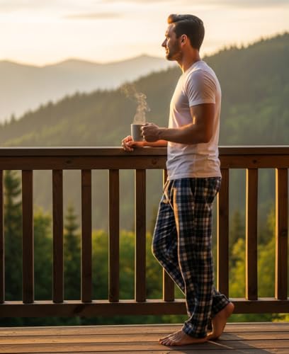 Image of Andrew Scott Men's Flannel Drawstring Pajama Pants | Plush Flannel Fleece | Pockets | Drawstring