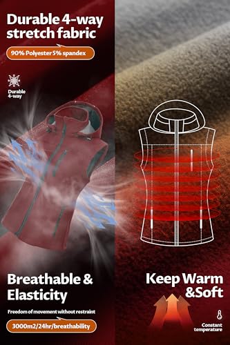 Image of CREATMO US Women's Lightweight Softshell Vest Outerwear Windbreaker Sleeveless Jacket With Removable Hood
