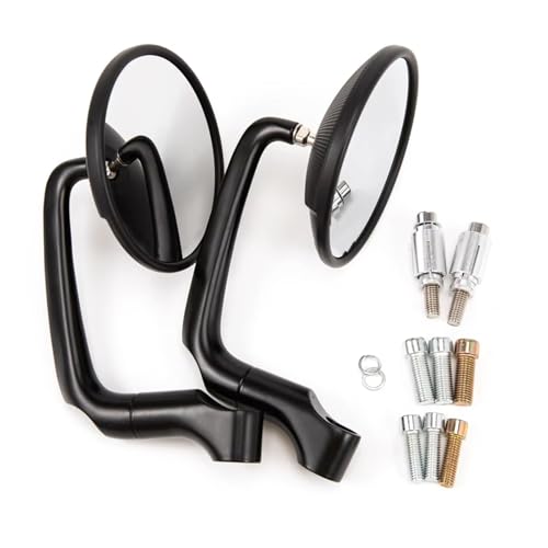 Espejo de motocicleta regulable de 10mm kit de espejos laterales con ajuste angular plata