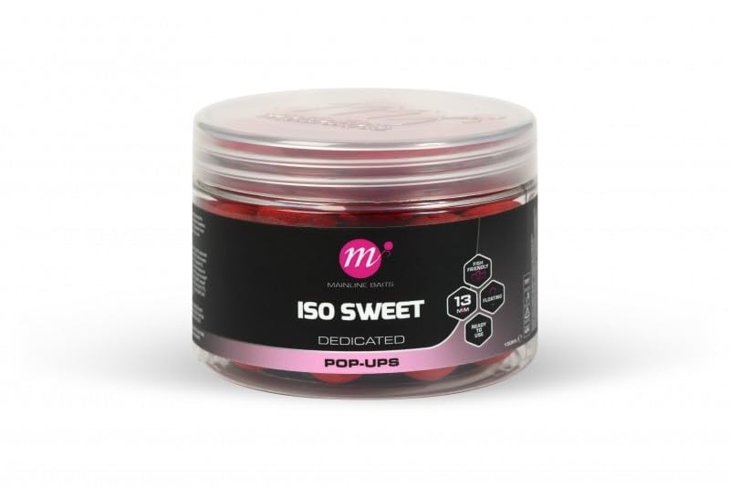 Mainline Baits ISO Sweet Pop-Ups 13mm | Carp Fishing Baits | Reliable and Buoyant Mini-Pop-Ups Allow You to Fish Scaled down Rigs on Pressured Waters | Proven Effective Dedicated Base Mix