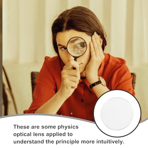 Image of 12Pcs Convex Lens, 1inch /2.5cm Diameter Convex Lens, Resin 3D Convex Lens VR Lens Film Field Mirror Magnifier, Transparent Optical Lens for Experiment and Teaching Activities