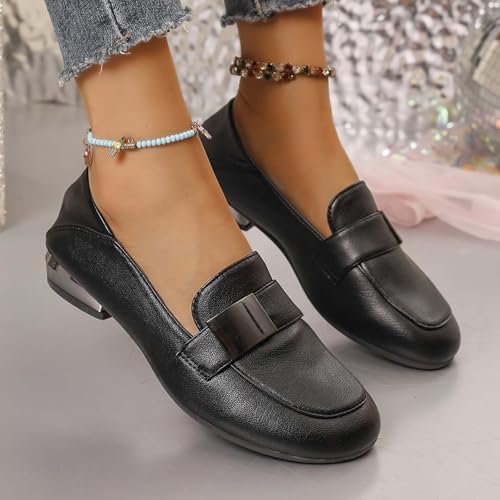 Women's Casual Slip-On Loafers Comfortable Everyday Walking Shoes with 25cm Heel for Spring Summer Fall Winter 6