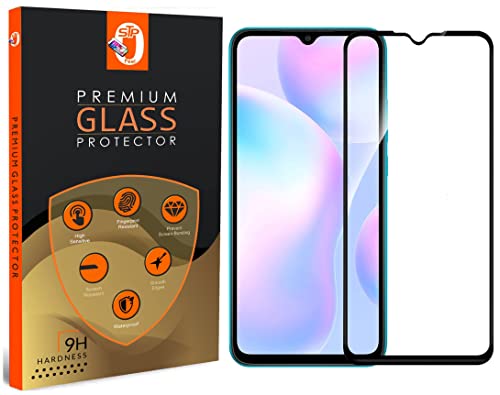 Image of STP FEEL� Glass Screen Protector Designed For Xiaomi REDMI 9 (6.53 inch) [Edge to Edge Coverage] HD Clear, Bubble-Free, Anti-Scratch Full Protection Durable Tempered Glass - Black, Pack of 1