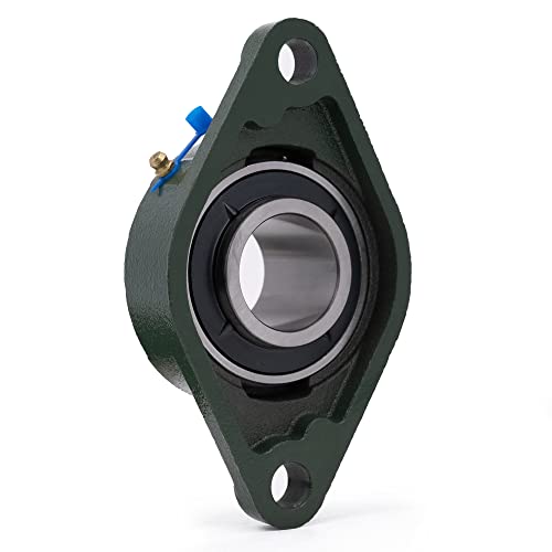 Image of XIKE 2 Pcs UCFL208-25 Bore 1-9 /16 inch Pillow Block Flange Mounted Ball Bearings.