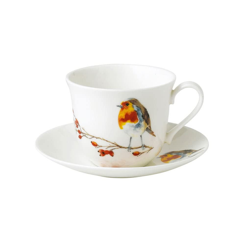 Roy Kirkham - Breakfast Cup and Saucer - Birds - Robin