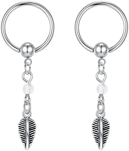 LAURITAMI 14G Nippel Piercing Bar Nippel Ring Set Surgical Steel Chain Dangle Nipple Shield Barbell Piercing Jewelry