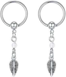LAURITAMI 14G Nippel Piercing Bar Nippel Ring Set Surgical Steel Chain Dangle Nipple Shield Barbell Piercing Jewelry