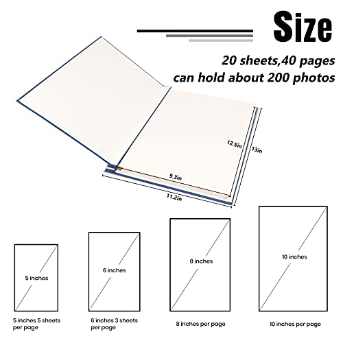 Self Adhesive Page Photo Album, Our Adventure Book Linen Cover Wedding Anniversary Graduation Family Travel Photo Albums Holds 3X5, 4X6, 6X8, 8X10 Photos (Light Green) #TOP1