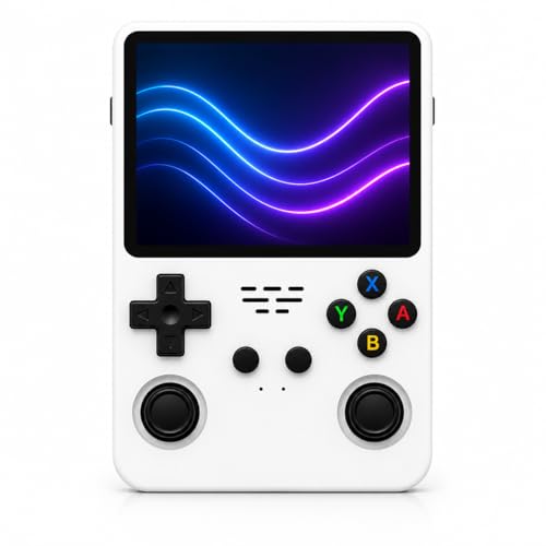 Image of Casaquin R36S Retro Handheld Gaming Device, 64GB Storage with 15000+ Built-in Games, 3.5 Inch IPS Screen, Portable Linux Gaming System, Rechargeable Battery