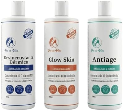 Pack of 3 Professional Aqua Peeling Solution | Exfoliates + Illuminates + Seals and Repairs | 3 x 500 ml/unit | Made in Spain | Hydraface and similar.