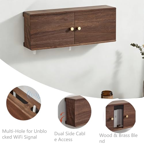 Boîte rangement routeur WiFi pour masquer fils électriques - 6
