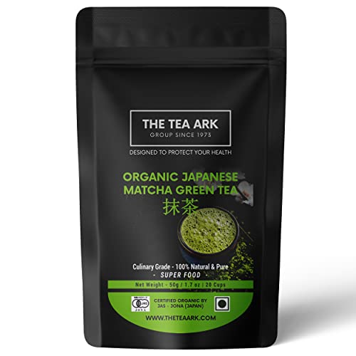 The Tea Ark Organic Matcha Green Tea Powder (20 Cups) 50G Pouch #TOP29