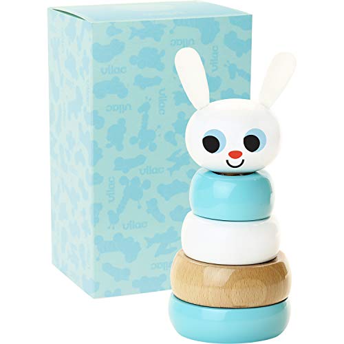 Vilac - Empilable lapin 7794 idée cadeau d'anniversaire 1 an