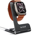 Lamicall Foldable Apple Watch Stand for Charger, Aluminum Desk Watch Holder
