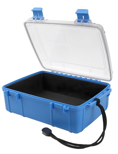 Beoccudo Large Waterproof Dry Box Waterproof Containers, Watertight Boat Storage Boxes Drybox Storage Case for Kayaking, 8.9' L X 6.4' W X 3.2' H