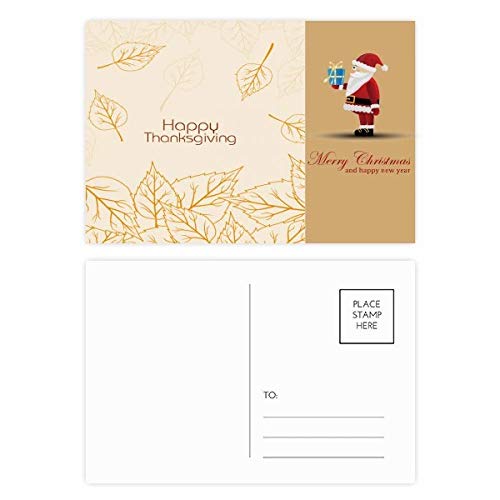 Cartes postales Thanksgiving Père Noël lot de 20 à offrir aux proches