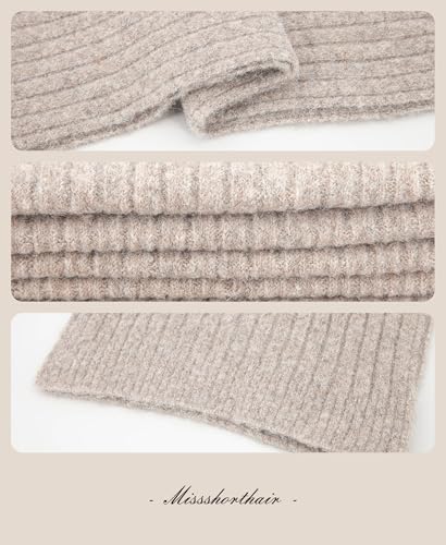 MissShorthair Cashmere Scarves for Mens and Women Winter Soft Knit Wool Scarf Long Chunky Warm Shawl Wrap3