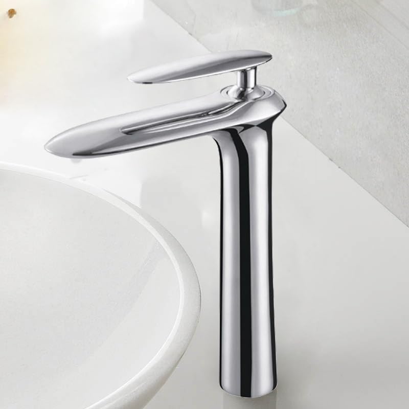 Grifo de lavabo monomando negro, elegancia en latón para un baño moderno y funcional