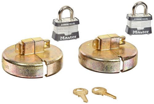 Image of Justrite 08511 Plastic Drum Set with 2 Padlocks