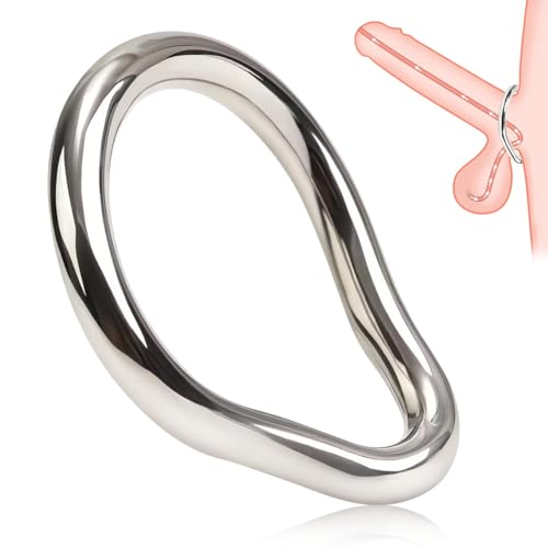 FLYTAGLE Metall Penisringe Rostfreie Stähle Penisring Cockring Penis Bondage Verbesserung Erektion und Verlängerung zeit Sex Spielzeug 7 Verschiedene Größen Penis Ring Erotik für Männer (XXL)