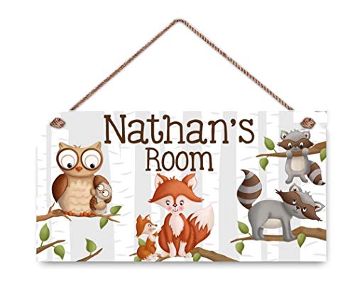 AJHERO Personalized Name's Shabby Pink Horse Pony Bedroom Door Sign Wood Plaque Hanging Wall Art Decor Gift