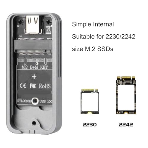 Caja externa para SSD M.2 NVMe USB 3.2 Gen2 10GB miniatura 3